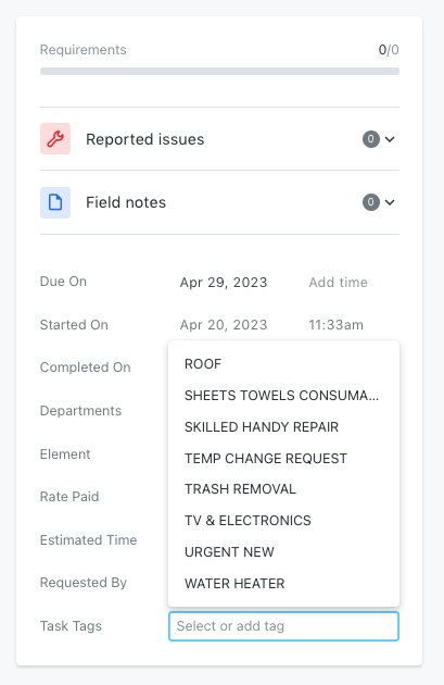 Task Tag